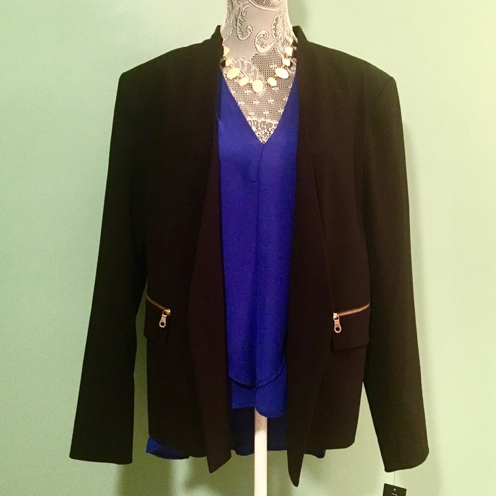 NWT: Blazer with gold zippers